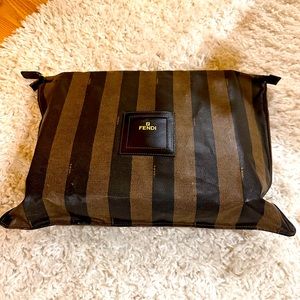 FENDI ROMA Pequin Cosmetic Bag